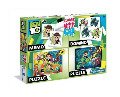 Superkit Ben 10 Puzzle 2x30 +Memo +Domino (08218)