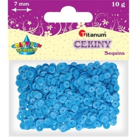 Cekiny okrągłe 7mm 10g - niebieskie