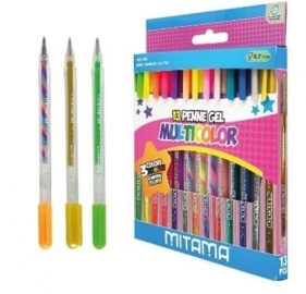 Długopisy żelowe 13 kolorów
