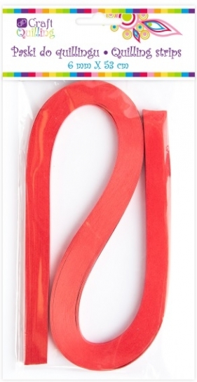 Paski do quillingu 6 mm - czerwone, 100 szt. (QGPQ-027)