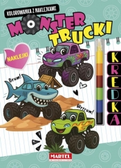 Kolorowanka z kredką modułową i naklejkami. Monster Trucki - Katarzyna Salamon