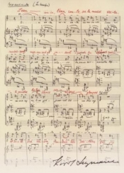 Teczka beżowa z motywem nut - K. Szymanowski