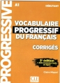 Vocabulaire progressif du Francais niveau debutant A1 klucz 3ed - Claire Miquel
