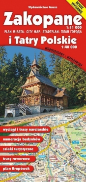 Zakopane i Tatry Polskie. Mapa turystyczna w skali 1:40 000 - Opracowanie zbiorowe