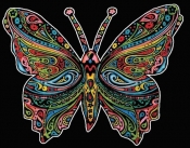 Kolorowanka Welwetowa Colorvelvet 47x35 cm Motyl