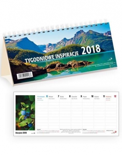 Kalendarz 2018 Biurkowy - Tygodniowe inspiracje