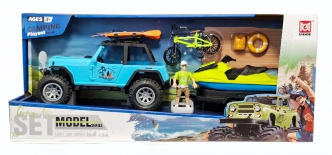 Jeep ze skuterem
