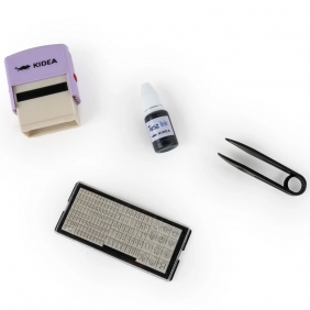 Stempel do tkanin z literkami Kidea