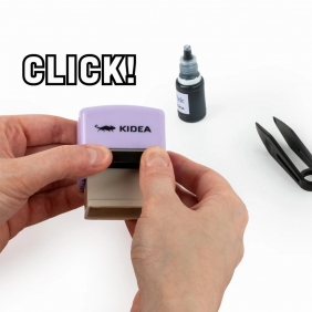 Stempel do tkanin z literkami Kidea