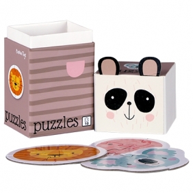 Puzzle 2x4 elementy + 1x2 elementy: Zwierzątka - BoBo Panda