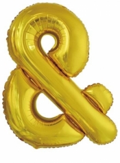 Balon foliowy znak & złoty 71x86cm