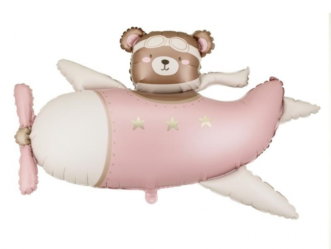 Balon foliowy Miś w Samolocie 94x61cm