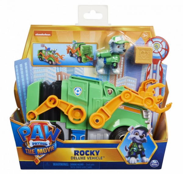 <img src='https://webimage.pl/pics/188/0/d5903076508188.jpg' style='height:440px' /> Zestaw z figurką Psi Patrol Film Pojazdy Bohaterów Deluxe Rocky (6060298/20130230)