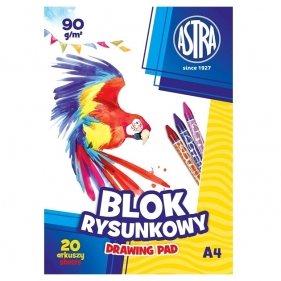 Blok rysunkowy Astra A4/20k 90g/m2, 10 szt.