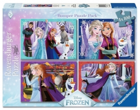 Ravensburger, Puzzle 4x100: Kraina Lodu (12004318)