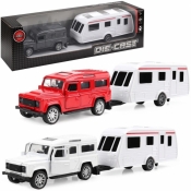 Auto metalowe z przyczepą MIX