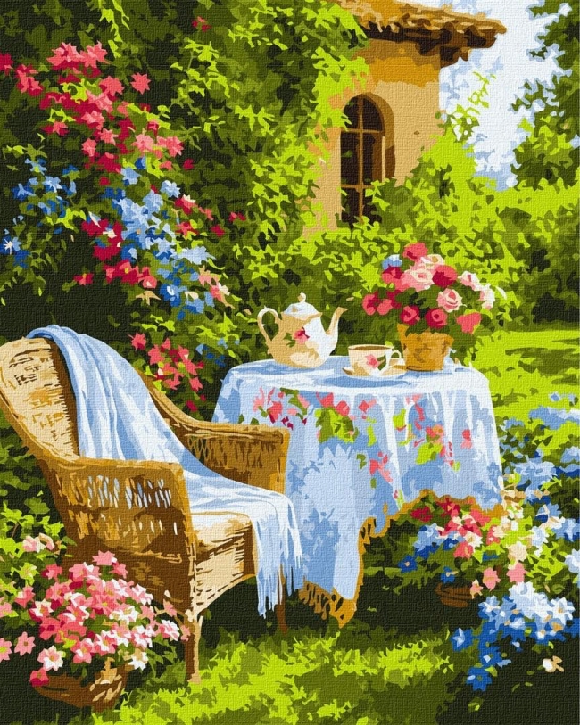 <img src='https://webimage.pl/pics/188/5/d4823104395188.jpg' style='height:440px' /> Malowanie po numerach - Herbatka na kwitnącym...