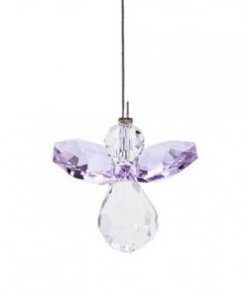 Zawieszka Crystal angel - Light Amethyst