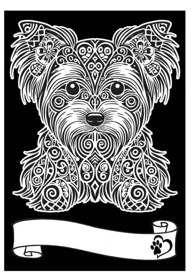 Kolorowanka Welwetowa A4 Yorkshire Terrier
