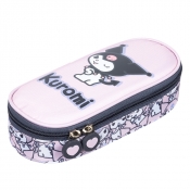 Piórnik saszetka usztywniona z wewnętrzną klapką - Kuromi Pink