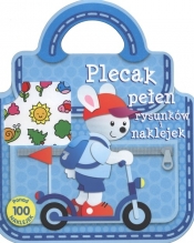 Plecak pełen rysunków i naklejek