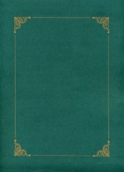 Teczka ofertowa Galeria Papieru ozdobna na dyplom ze złotą ramką zielona A4 kolor: zielony 1 kieszeni 210 x 297 (220414)