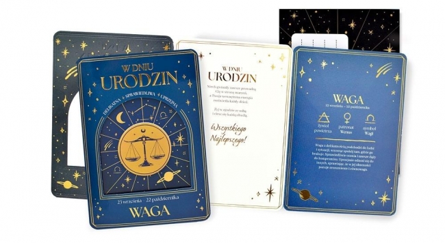 Karnet Urodziny (znaki zodiaku, Waga)