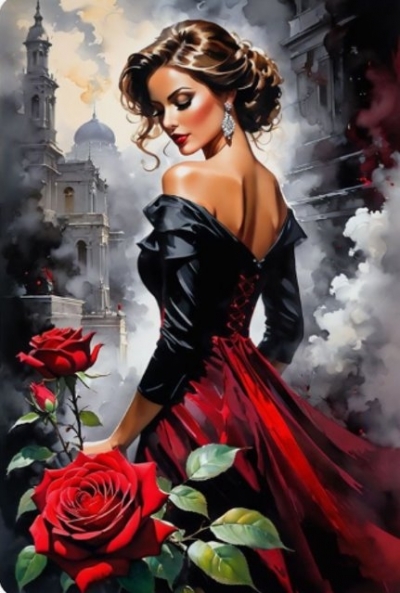 <img src='https://webimage.pl/pics/189/7/d5906196017189.jpg' style='height:440px' /> Diamentowa Mozaika Kobieta i czerwona róża NO-2001718