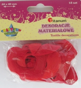 Serca materiałowe 55x40mm 15szt.BY163