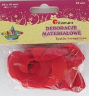 Serca materiałowe 55x40mm 15szt.BY163