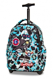 CoolPack - Junior - Plecak młodzieżowy na kółkach - Camo blue (Badges) (A28113)