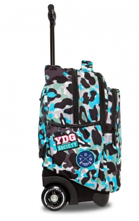 CoolPack - Junior - Plecak młodzieżowy na kółkach - Camo blue (Badges) (A28113)