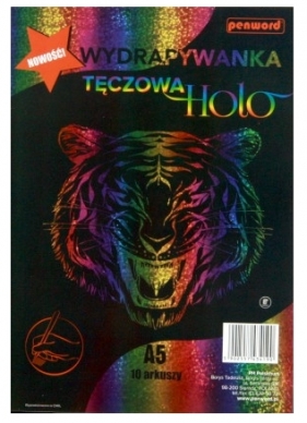 Wydrapywanka hologramowa A5 tęczowa