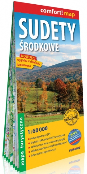 Sudety Środkowe laminowana mapa turystyczna1:60 000