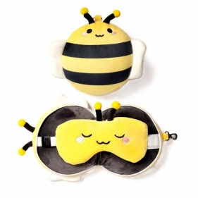 Poduszka podróżna i maska na oczy Pszczółka