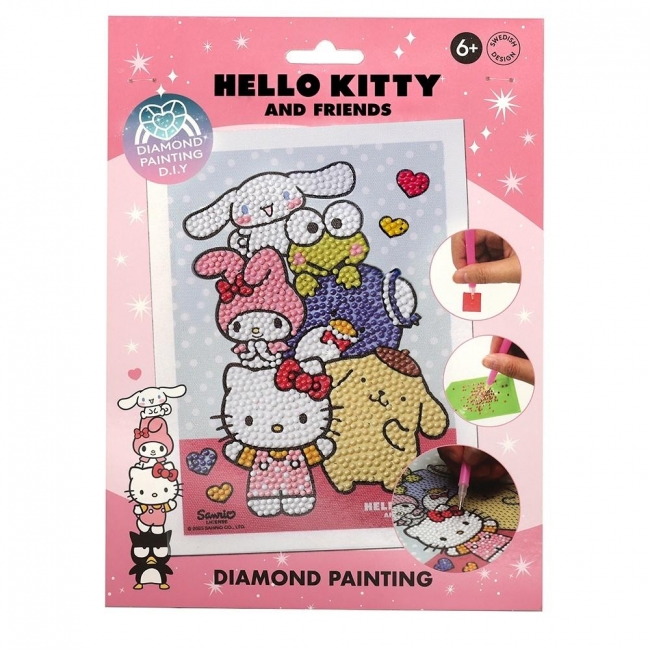 <img src='https://webimage.pl/pics/191/0/d7315627000191.jpg' style='height:440px' /> Maluj diamentami po numerach Hello Kitty