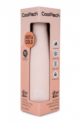 Coolpack, Bidon metalowy 500 ml Pastel - Powder Peach (Z04650)