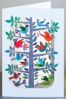 Karnet PM219 wycinany + koperta Drzewo i ptaki