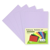 Tektura A4 falista lawendowa 5szt