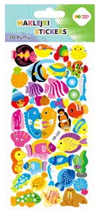 Naklejki 3D Puffy - Ocean Fishes, 9.5 cm x 22 cm, Happy Color