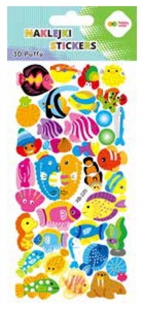 Naklejki 3D Puffy - Ocean Fishes, 9.5 cm x 22 cm, Happy Color