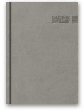 Kalendarz książkowy B6 uniwersalny szary