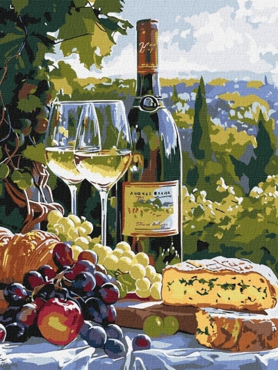 Malowanie po numerach - Smak chardonnay 30x40cm