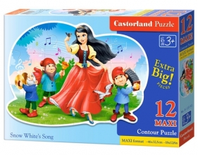 Puzzle 12 maxi konturowe.:Snow White's Song (B-120192)