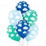 Balony chmurki niebieskie 30cm 6szt
