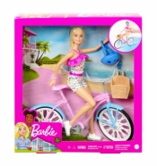 Lalka Barbie z rowerem
