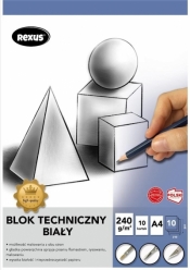 Blok techniczny A4/10K biały Premium