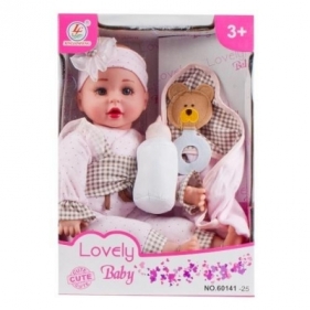 Lalka 40cm bobas z akcesoriami