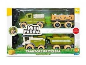 Mini farma traktor z przyczepą do skręcania