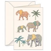 Karnet B6 + koperta 6119 Słonie i palmy